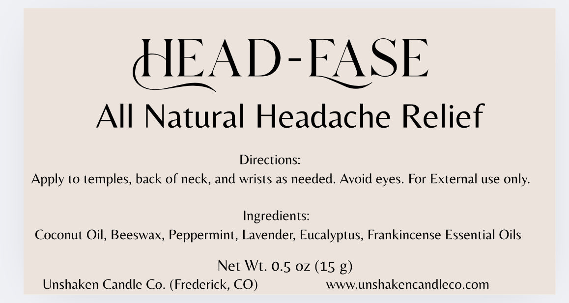 Headache Relief Balm Stick – Natural Essential Oil Roll On with Peppermint, Lavender, Frankincense & Eucalyptus | Soothing Aromatherapy Tension Stick