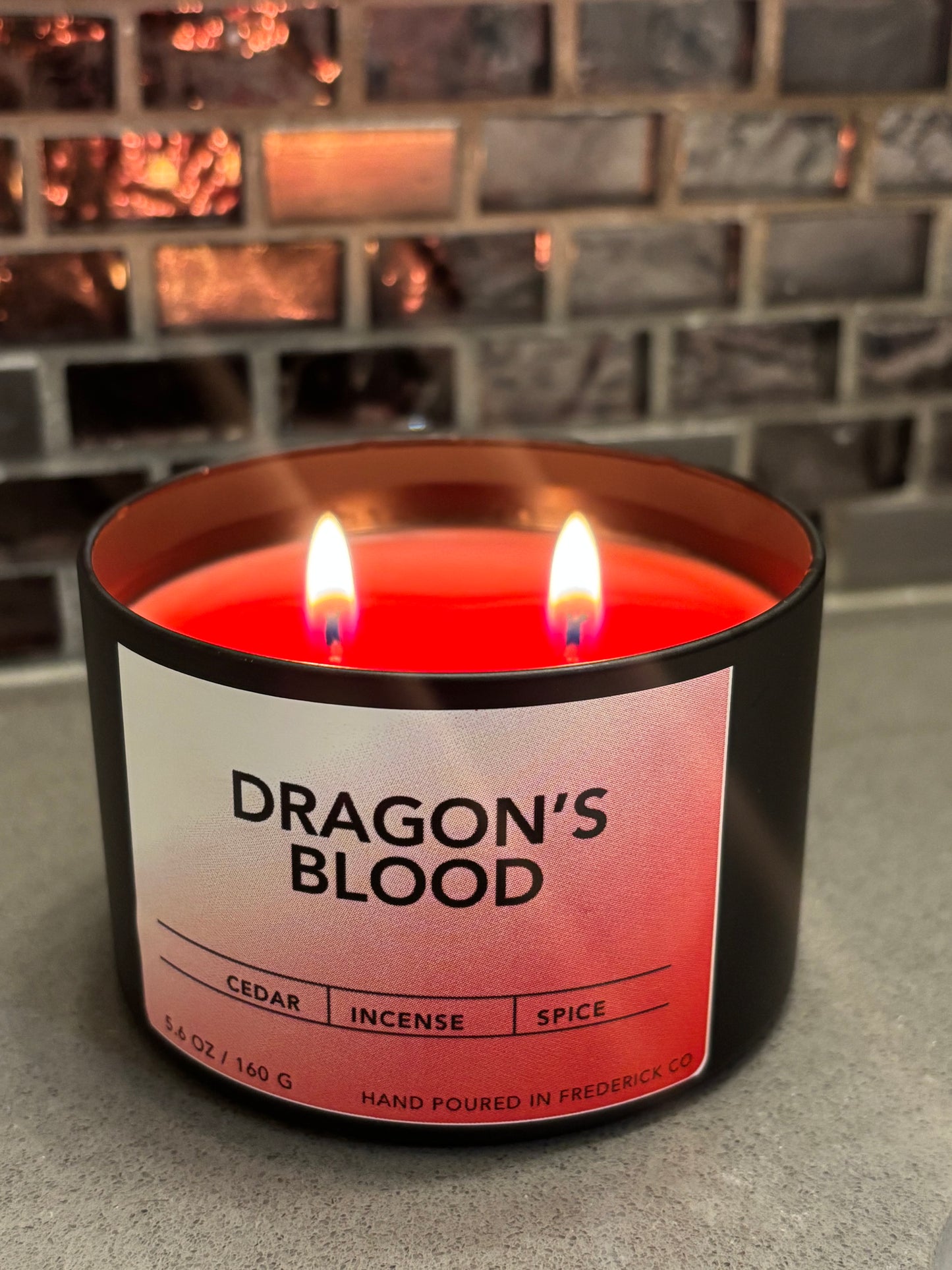 Dragon’s Blood Candle – 5.6 oz | Hand-Poured Soy Beeswax Blend | Aromatherapy Candle