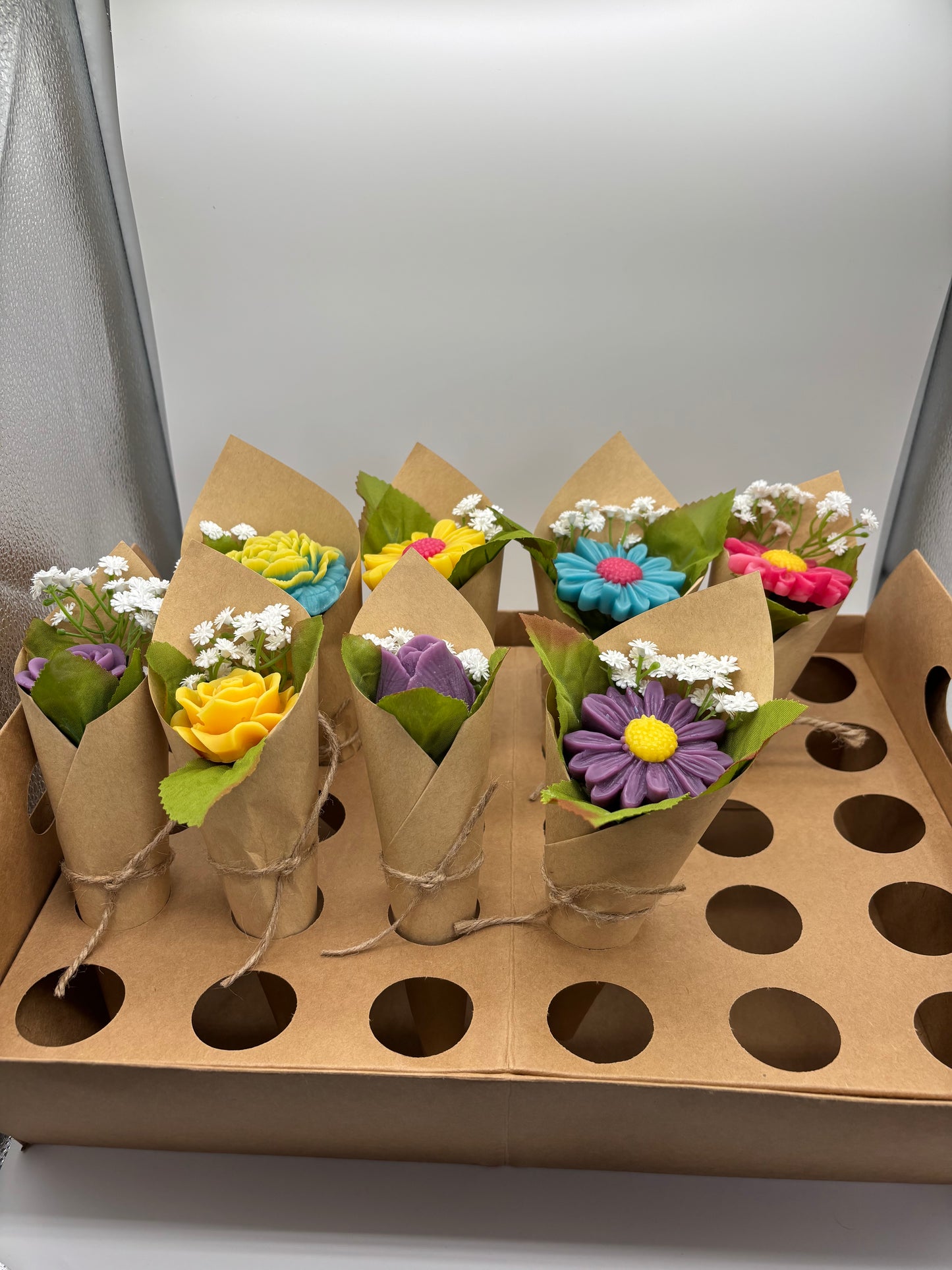 Single Flower Wax Melt – Buy 3 get 1 Free- Handcrafted Soy Wax with Personalized Tag
