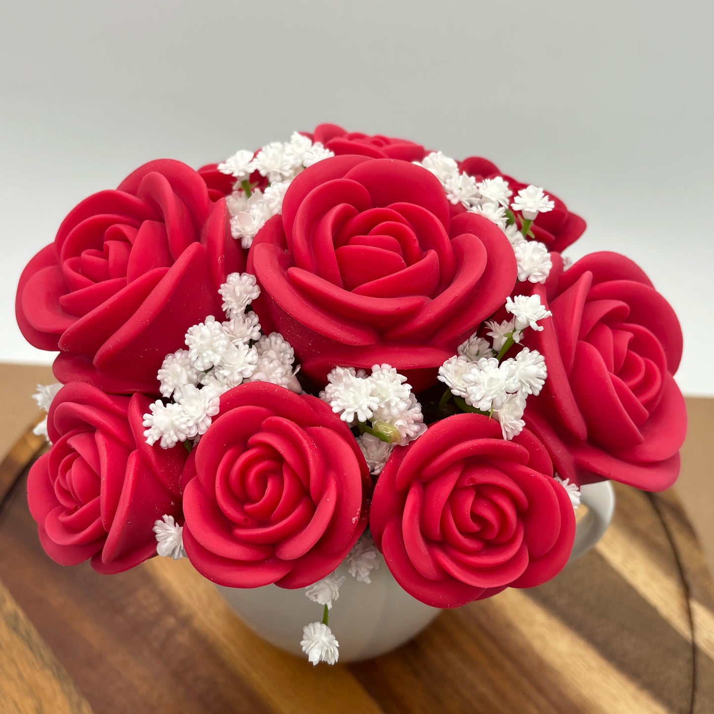 Rose Mug Wax Melt Bouquet | Floral Wax Melts in Coffee Mug | Soy & Beeswax | Valentineās Day Gift | Motherās Day | Home Fragrance Decor