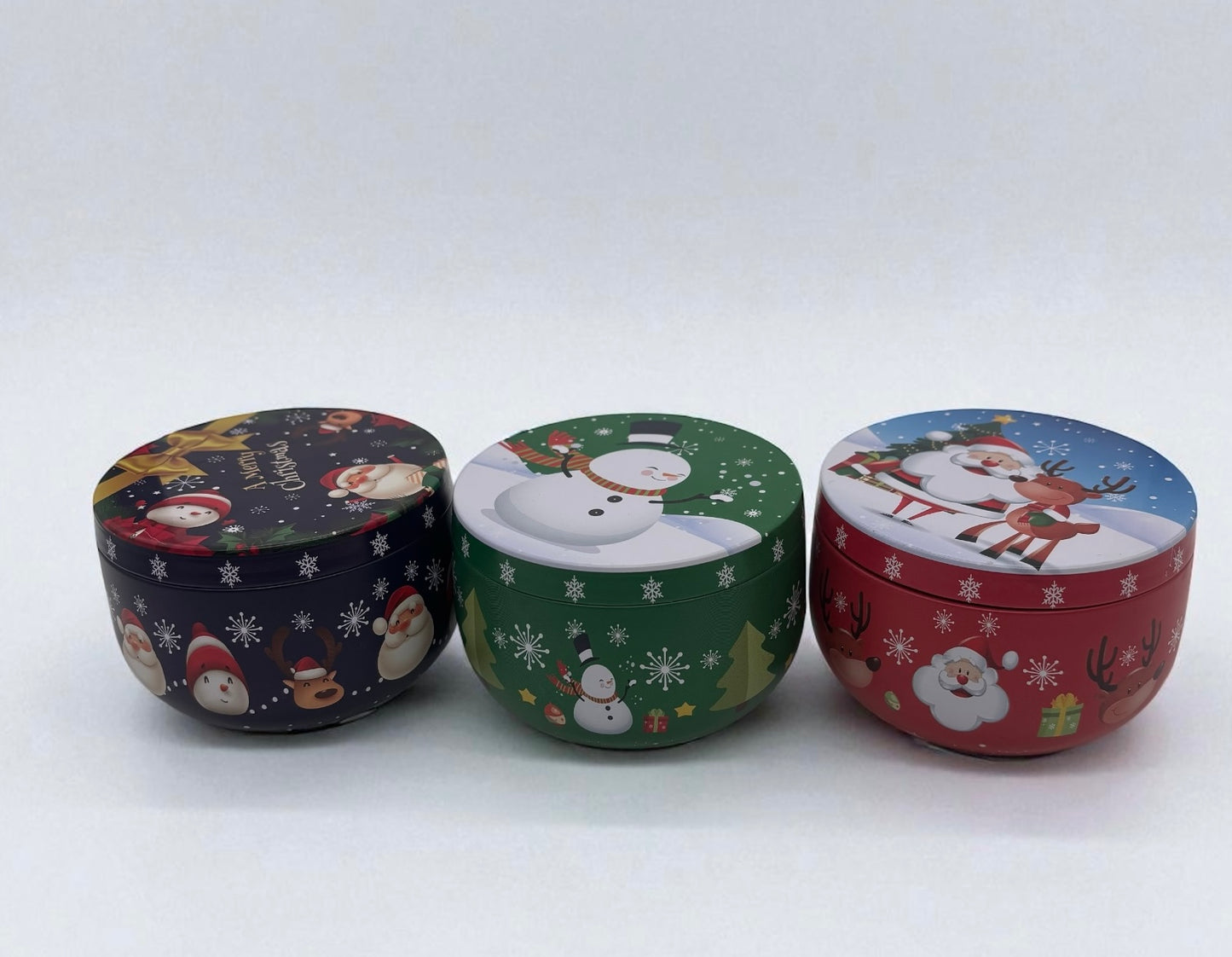 Christmas Tin Candles – 5 oz Soy & Beeswax Blend- Buy 3 get 1 Free