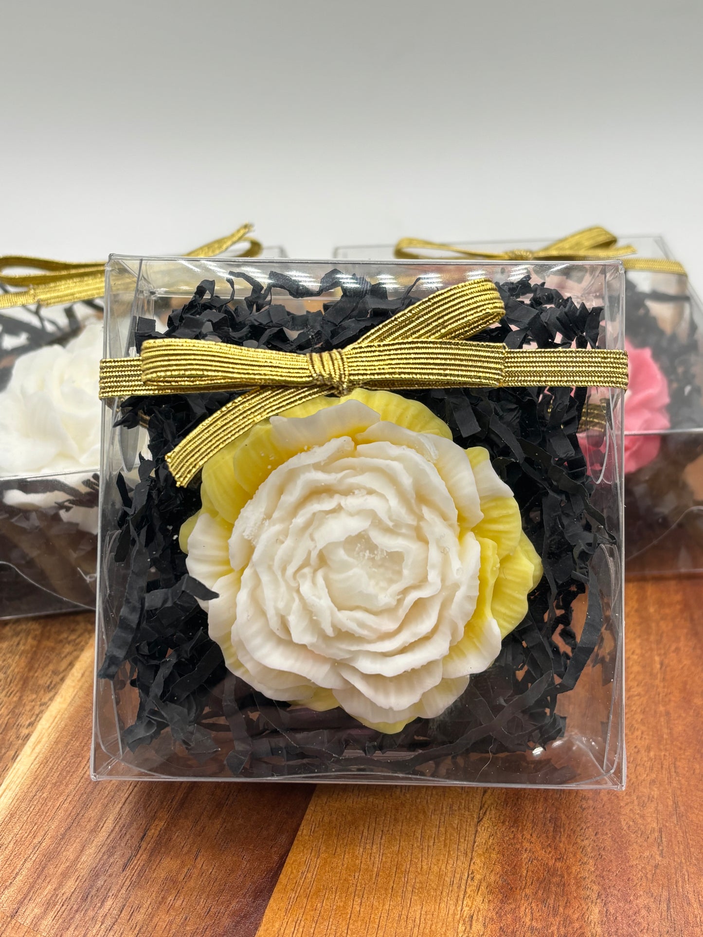 Peony Wax Melt Gift Box | Hand-Poured Soy Wax Flower | Floral Wax Melt Gift |