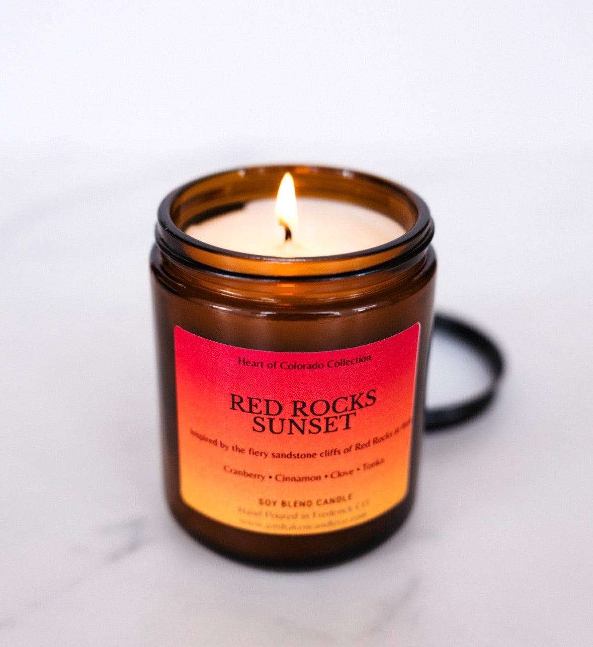 Red Rocks Sunset Candle | Warm & Cozy Soy Blend Candle | Colorado Inspired