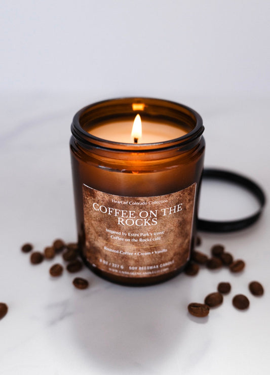 Coffee on the Rocks Candle | Rich Coffee Soy Blend Candle | Colorado Inspired