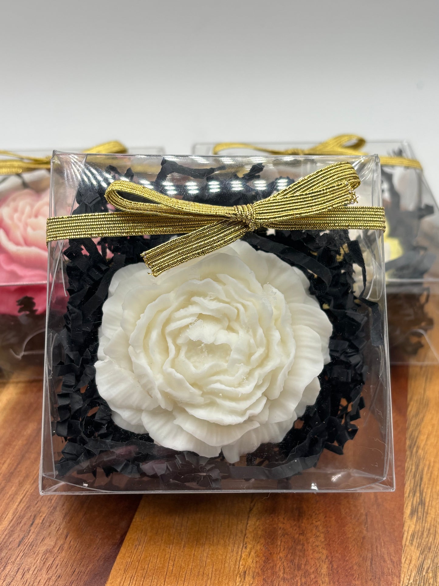 Peony Wax Melt Gift Box | Hand-Poured Soy Wax Flower | Floral Wax Melt Gift |