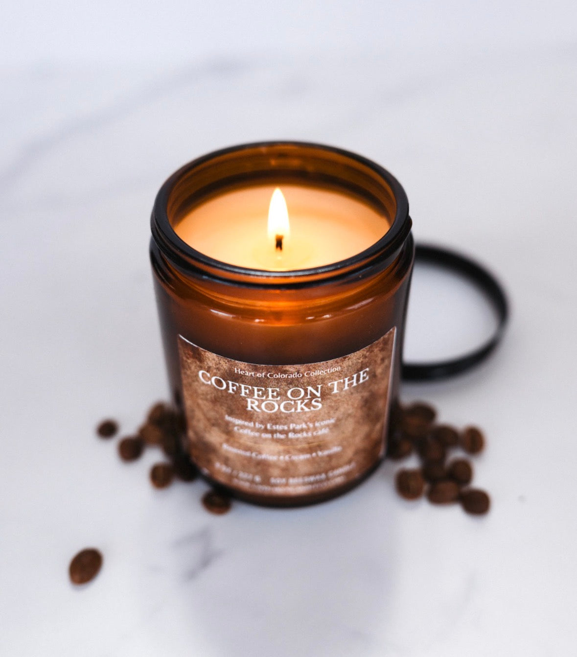 Coffee on the Rocks Candle | Rich Coffee Soy Blend Candle | Colorado Inspired