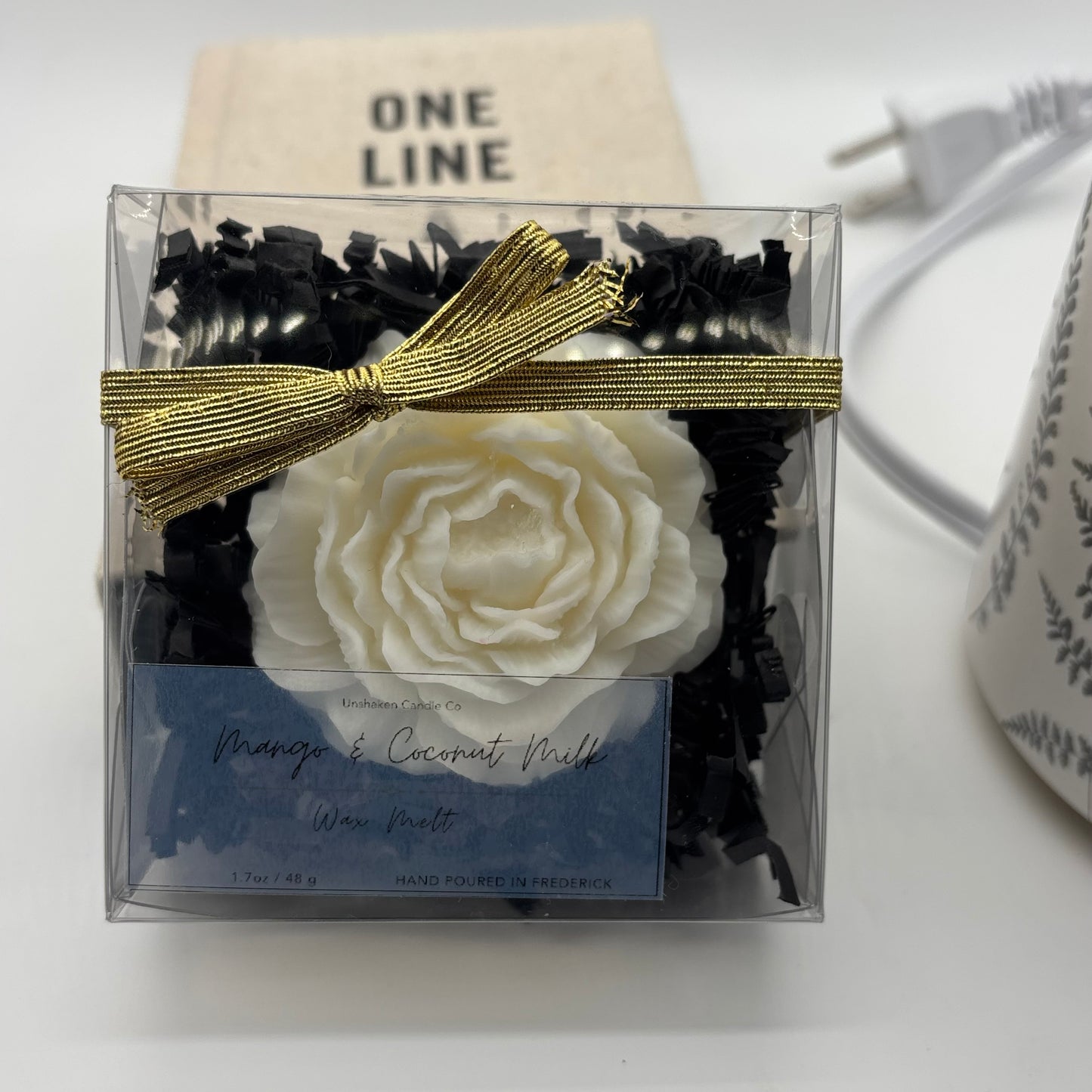 Peony Wax Melt Gift Box | Hand-Poured Soy Wax Flower | Floral Wax Melt Gift |