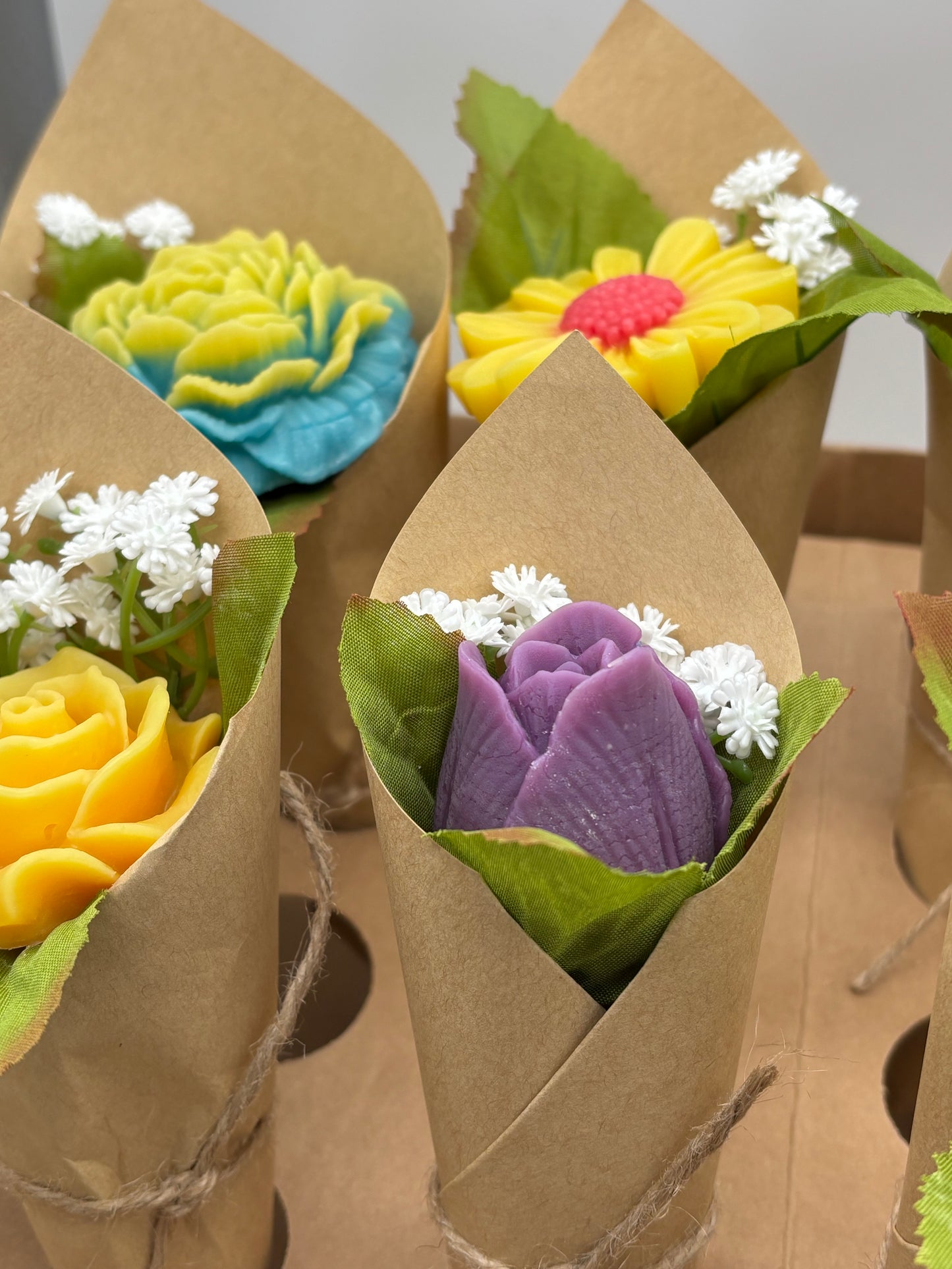 Single Flower Wax Melt – Buy 3 get 1 Free- Handcrafted Soy Wax with Personalized Tag