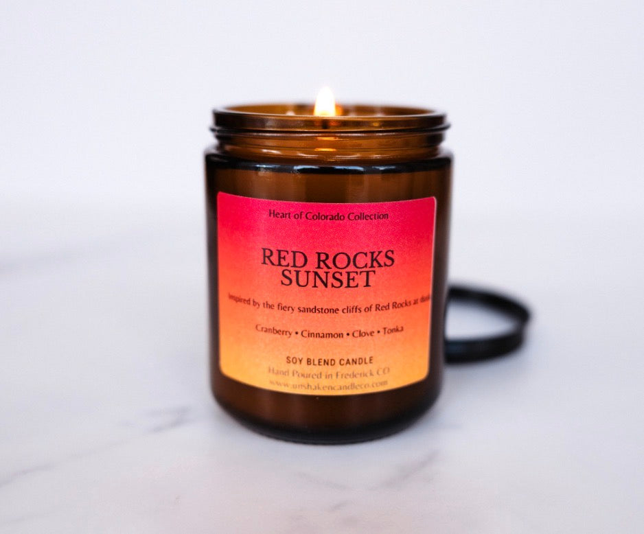 Red Rocks Sunset Candle | Warm & Cozy Soy Blend Candle | Colorado Inspired