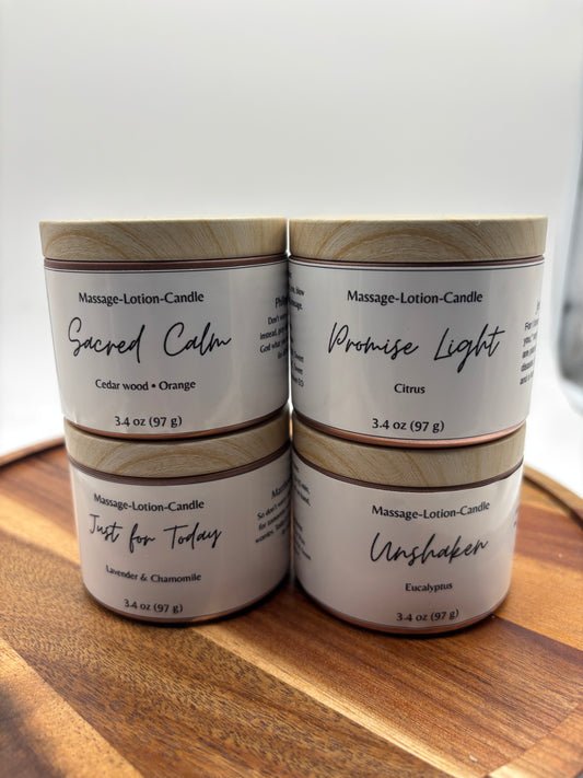 Massage Oil Candle — Faith Based-Bible Verse
