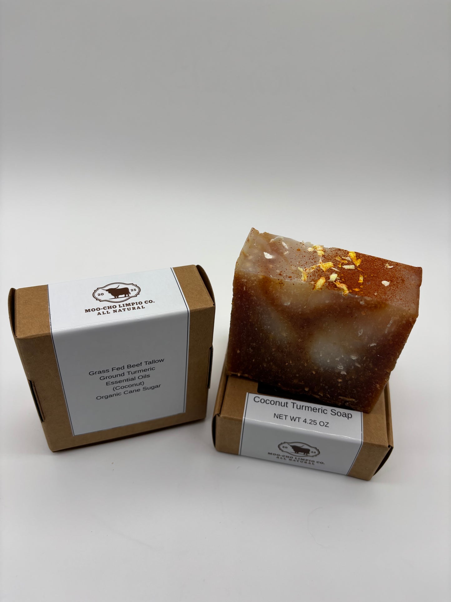 Coconut Turmeric Soap – All-Natural Tallow Soap with Organic Ingredients | 4.25 oz Bar by Moo-Cho Limpio Co.