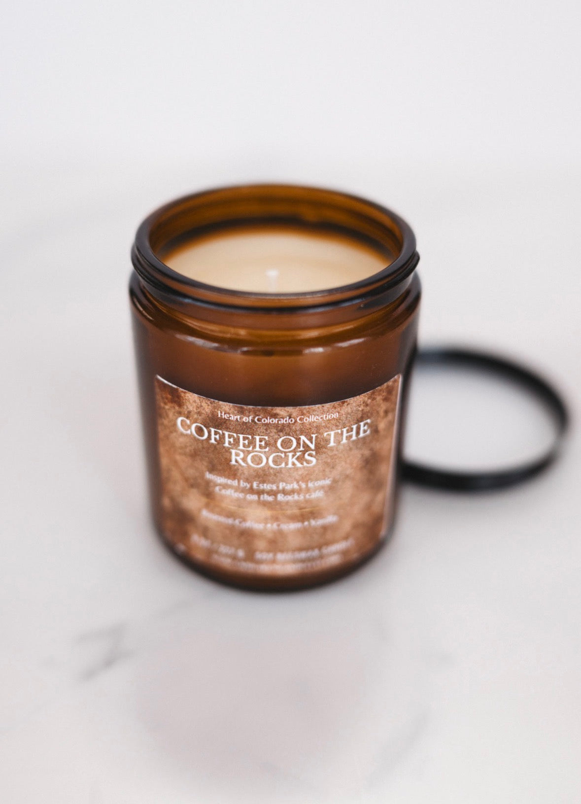 Coffee on the Rocks Candle | Rich Coffee Soy Blend Candle | Colorado Inspired