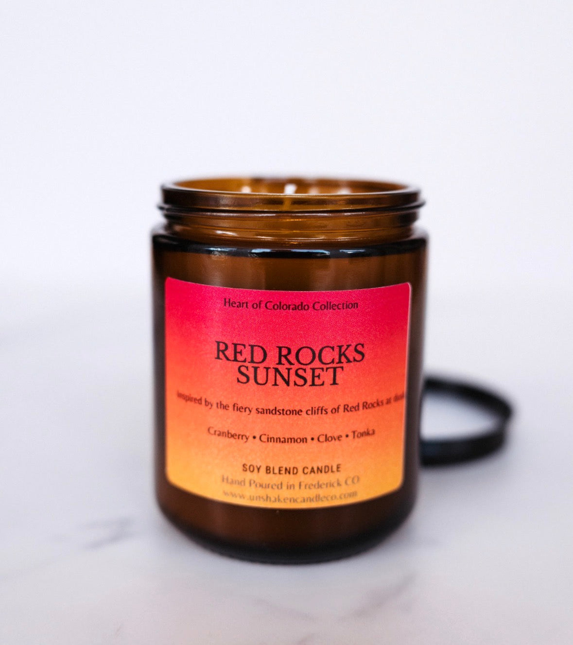 Red Rocks Sunset Candle | Warm & Cozy Soy Blend Candle | Colorado Inspired