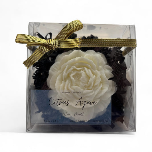 Peony Wax Melt Gift Box | Hand-Poured Soy Wax Flower | Floral Wax Melt Gift |