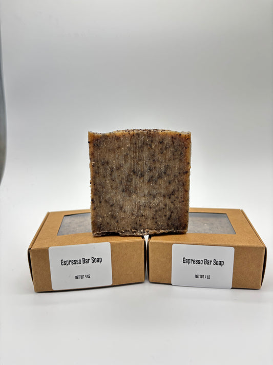 Jim’s Unscented Espresso Tallow Soap — All-Natural, Cold Processed Coffee Scrub Bar