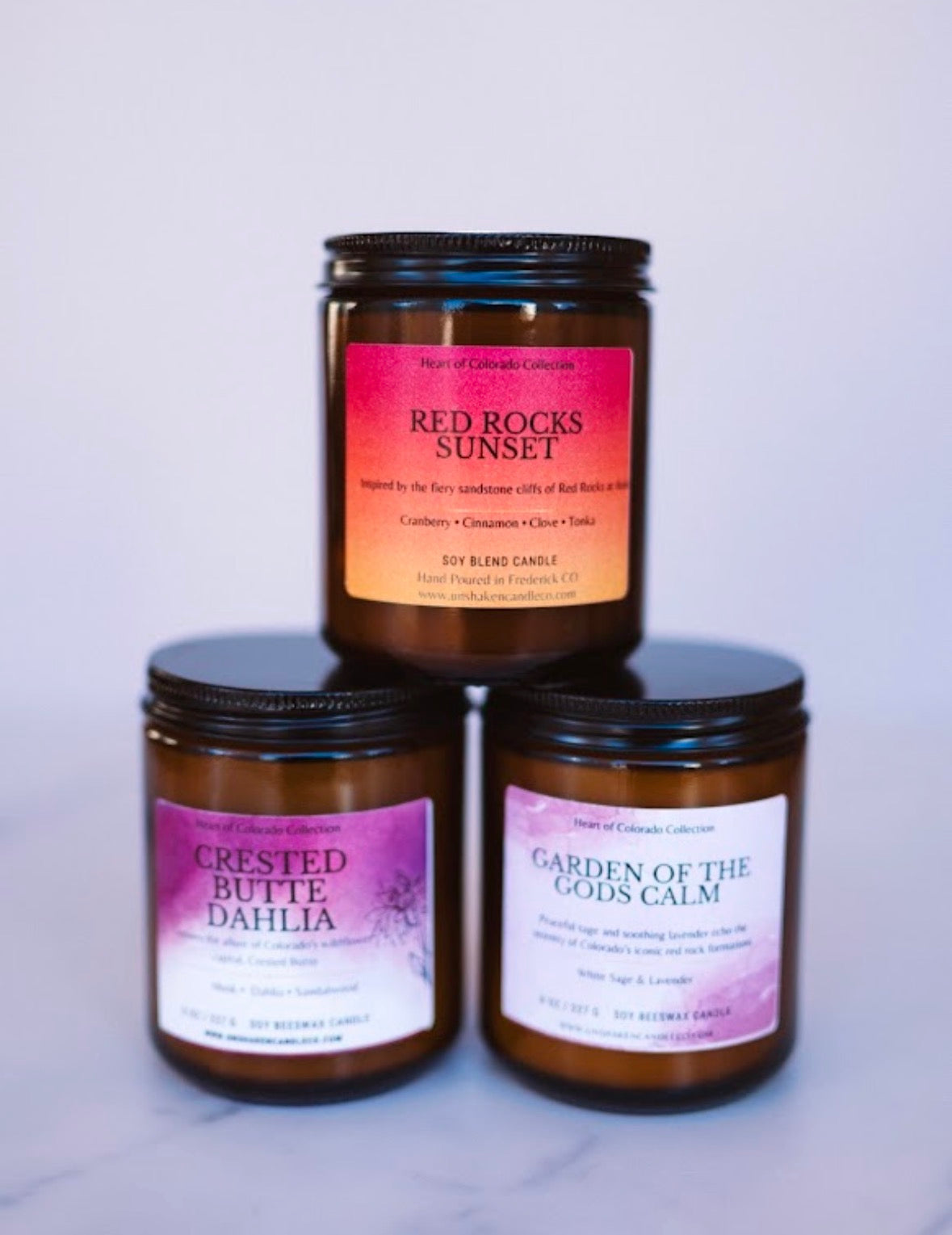 Red Rocks Sunset Candle | Warm & Cozy Soy Blend Candle | Colorado Inspired