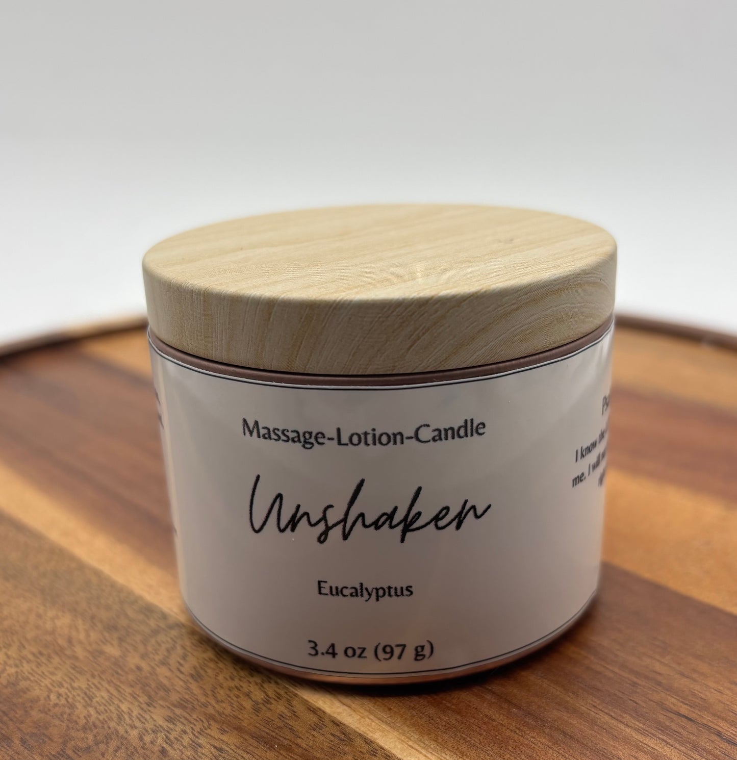 Massage Oil Candle — Faith Based-Bible Verse