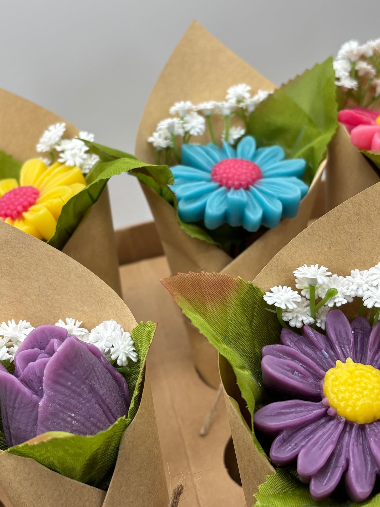 Single Flower Wax Melt – Buy 3 get 1 Free- Handcrafted Soy Wax with Personalized Tag