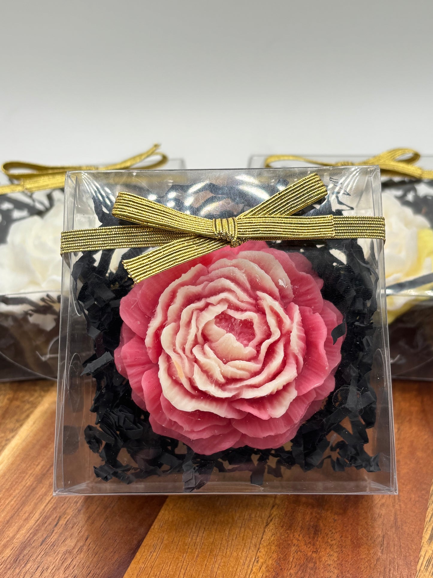Peony Wax Melt Gift Box | Hand-Poured Soy Wax Flower | Floral Wax Melt Gift |