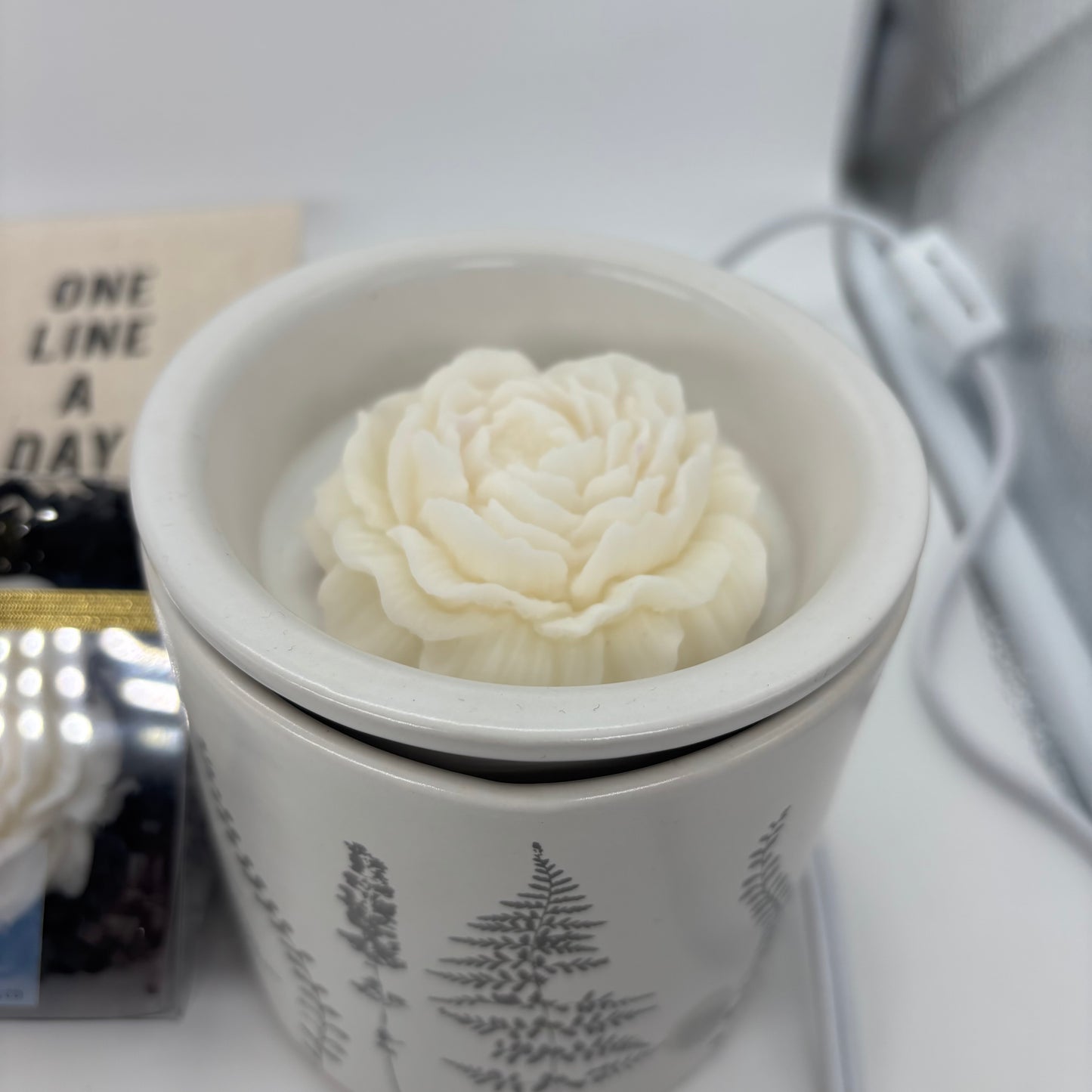 Peony Wax Melt Gift Box | Hand-Poured Soy Wax Flower | Floral Wax Melt Gift |