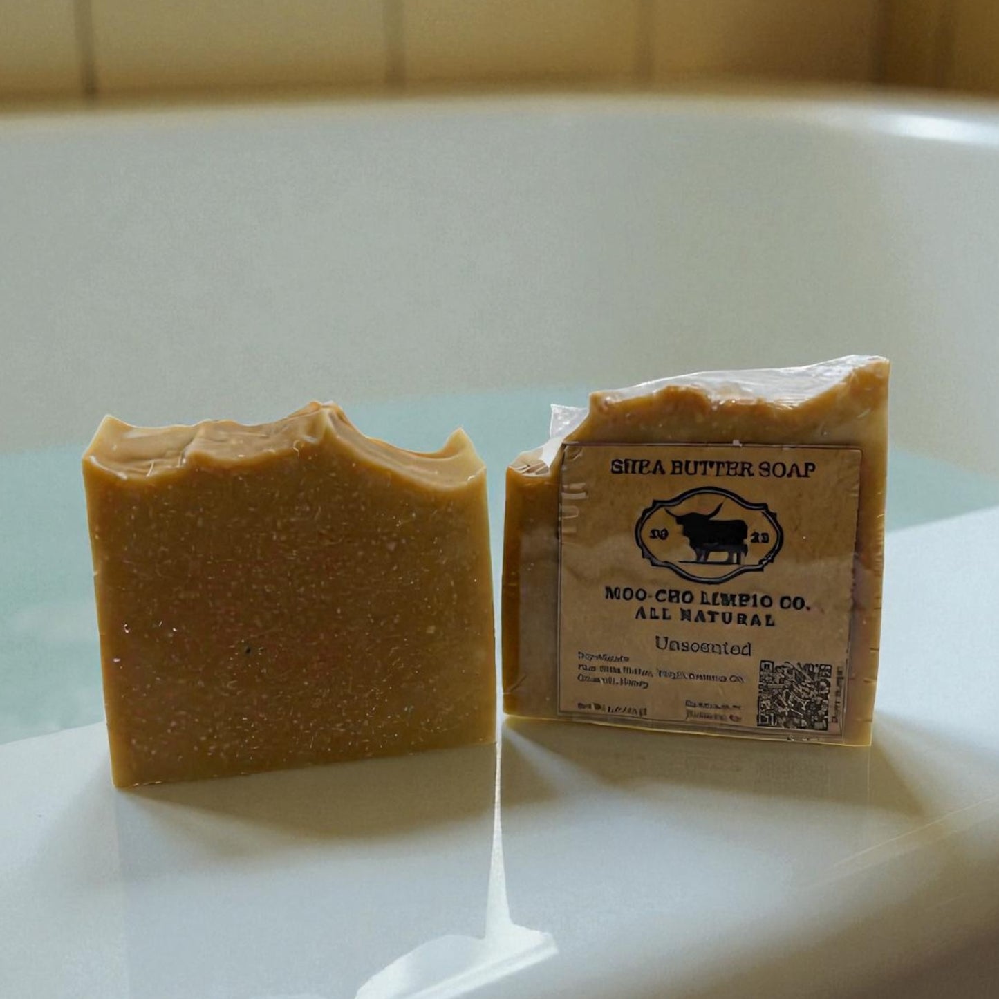 Unscented Bar Soap – All Natural & Fragrance-Free | Shea Butter, Coconut Oil & Honey | Moo-Cho Limpio Co.