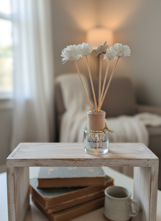 Desktop Reed Diffuser | Long-Lasting Home & Office Fragrance | Minimalist Glass Bottle