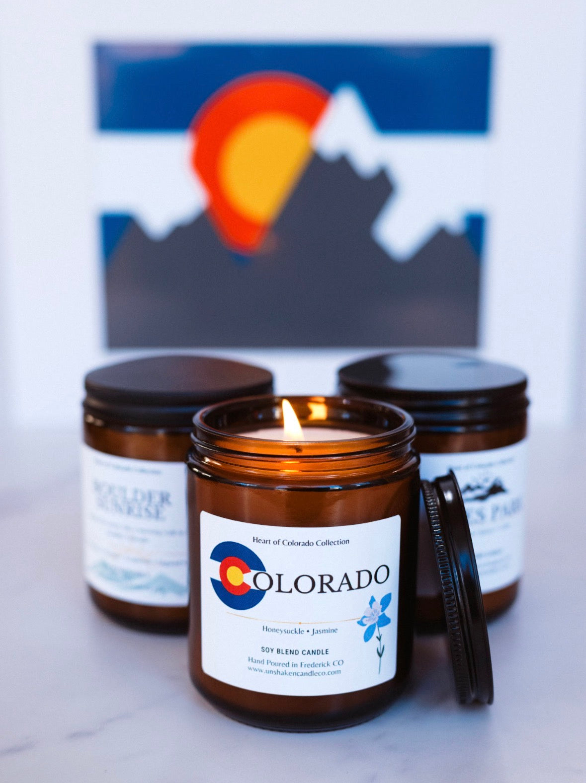 Colorado Soy Candle | Honeysuckle & Jasmine | 7 oz