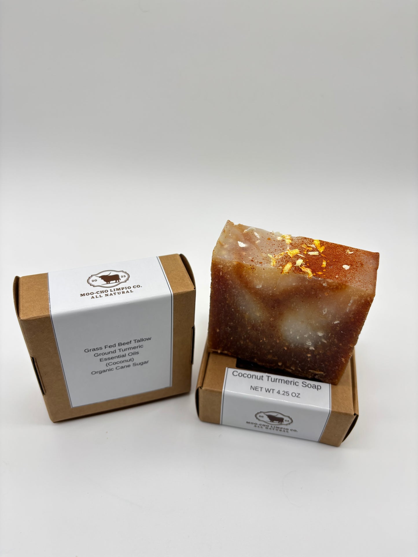 Coconut Turmeric Soap – All-Natural Tallow Soap with Organic Ingredients | 4.25 oz Bar by Moo-Cho Limpio Co.