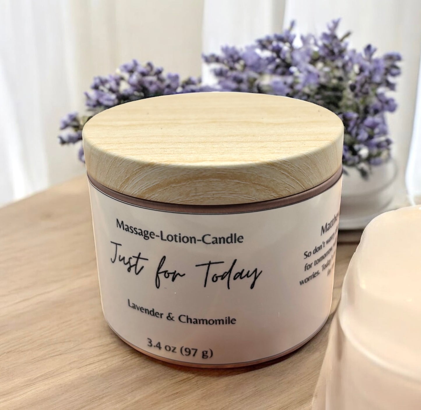 Massage Oil Candle — Faith Based-Bible Verse