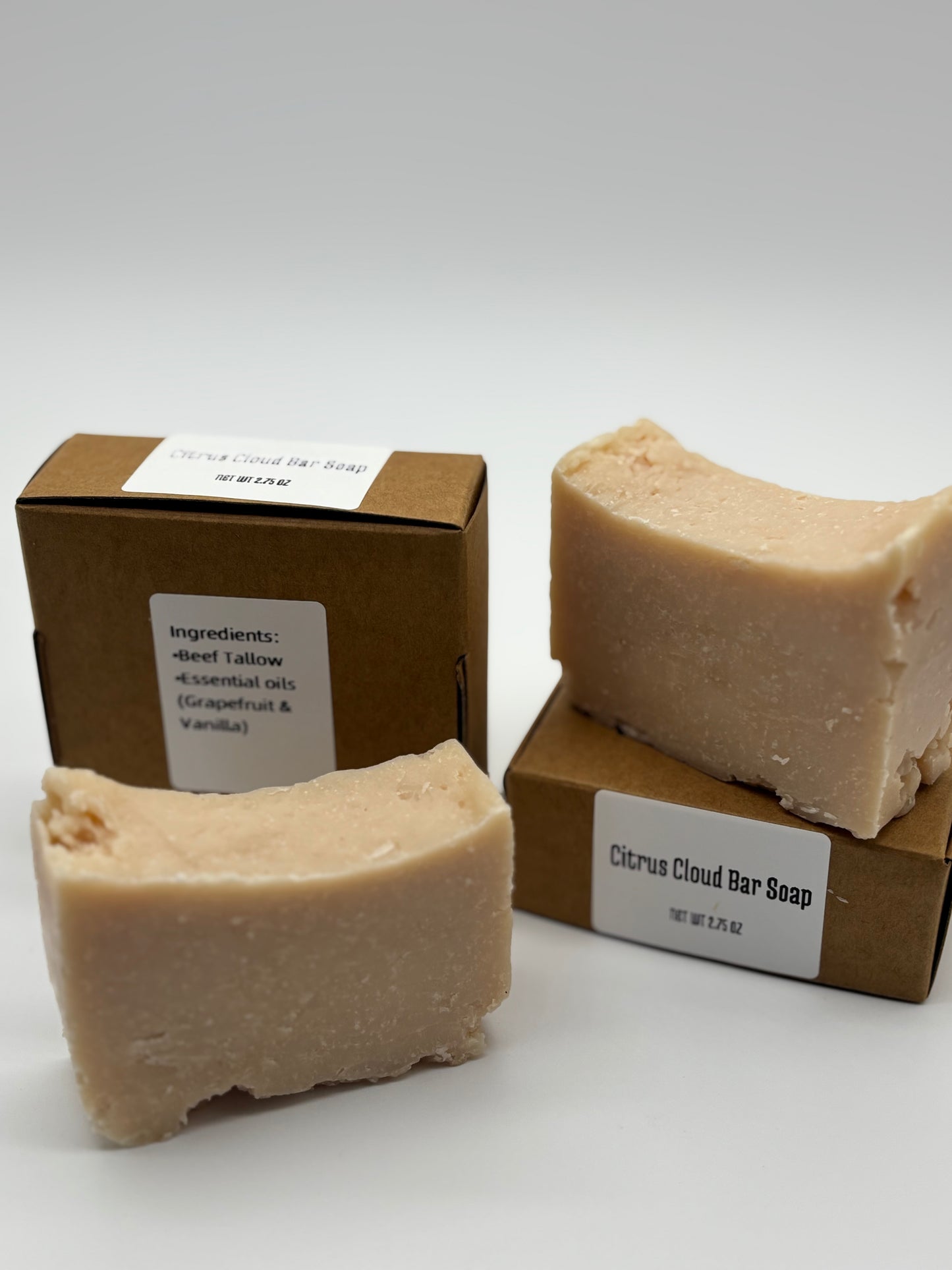 Jim’s Perfectly Imperfect Citrus Cloud Tallow Soap — Grapefruit & Vanilla