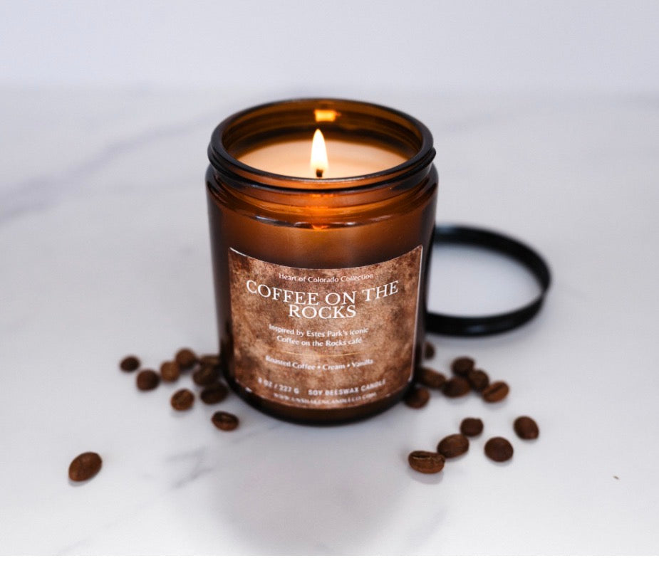 Coffee on the Rocks Candle | Rich Coffee Soy Blend Candle | Colorado Inspired