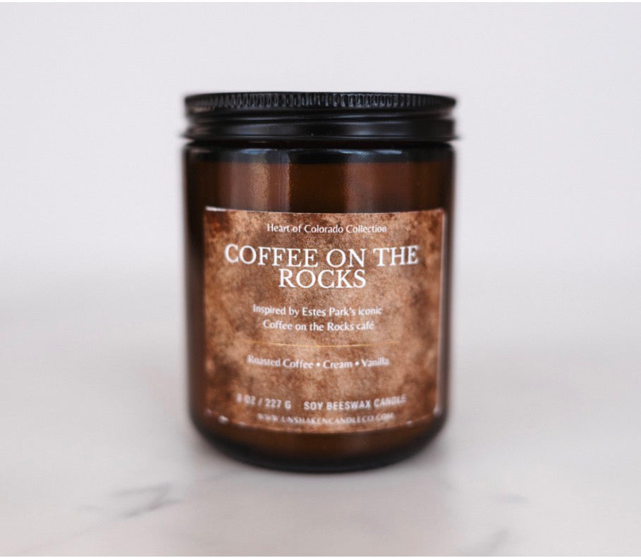 Coffee on the Rocks Candle | Rich Coffee Soy Blend Candle | Colorado Inspired