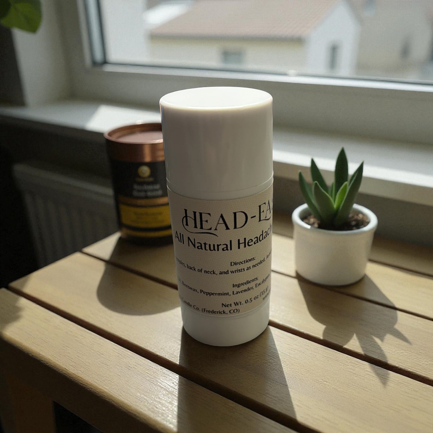 Headache Relief Balm Stick – Natural Essential Oil Roll On with Peppermint, Lavender, Frankincense & Eucalyptus | Soothing Aromatherapy Tension Stick