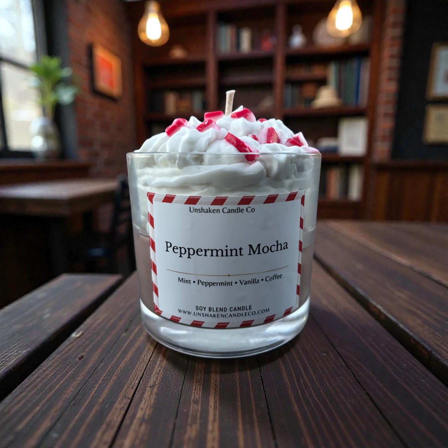 Peppermint Mocha Coconut Wax Candle – 10 oz | Holiday Coffee & Mint Scent | Preorder