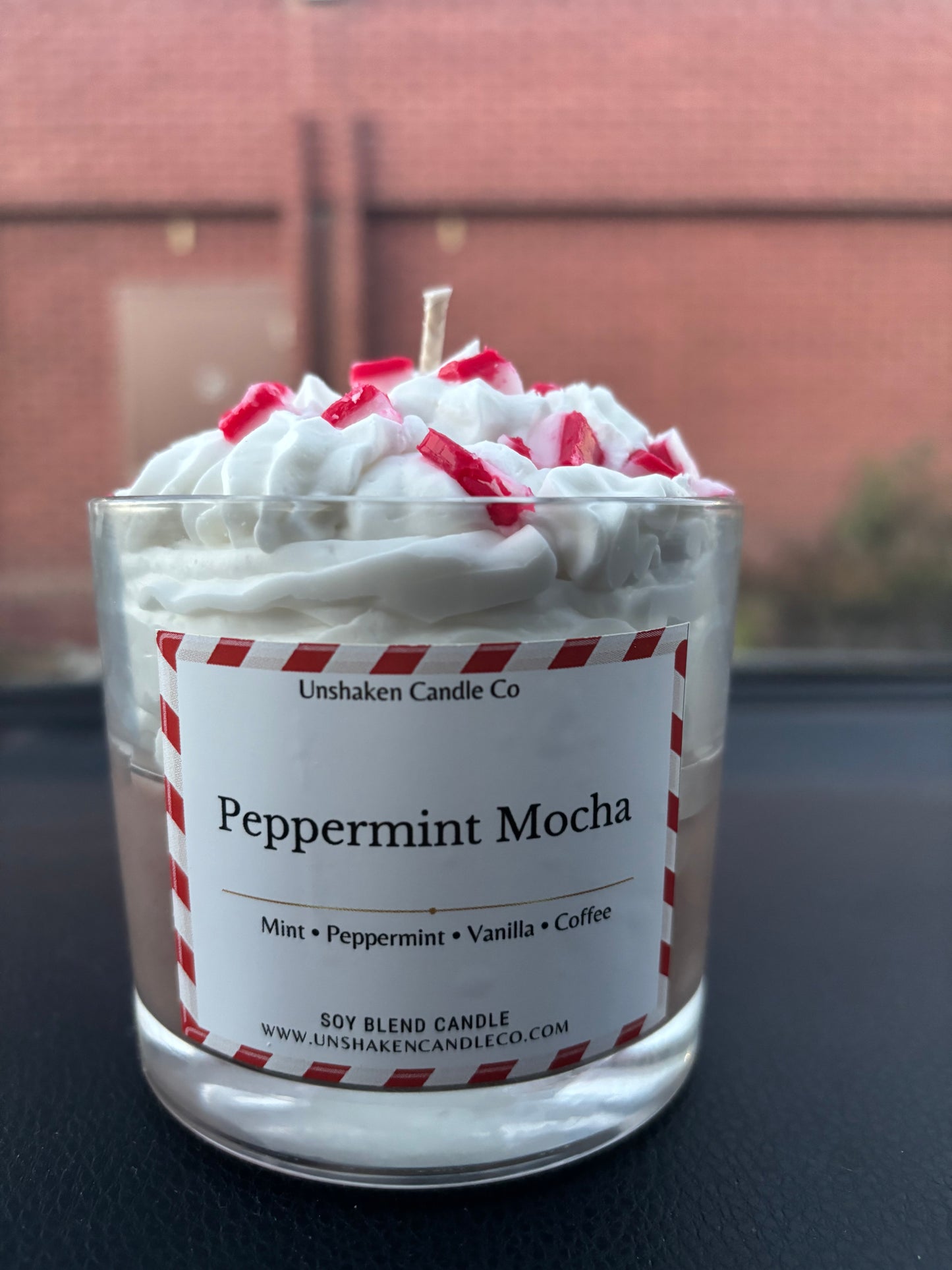 Peppermint Mocha Coconut Wax Candle – 10 oz | Holiday Coffee & Mint Scent | Preorder
