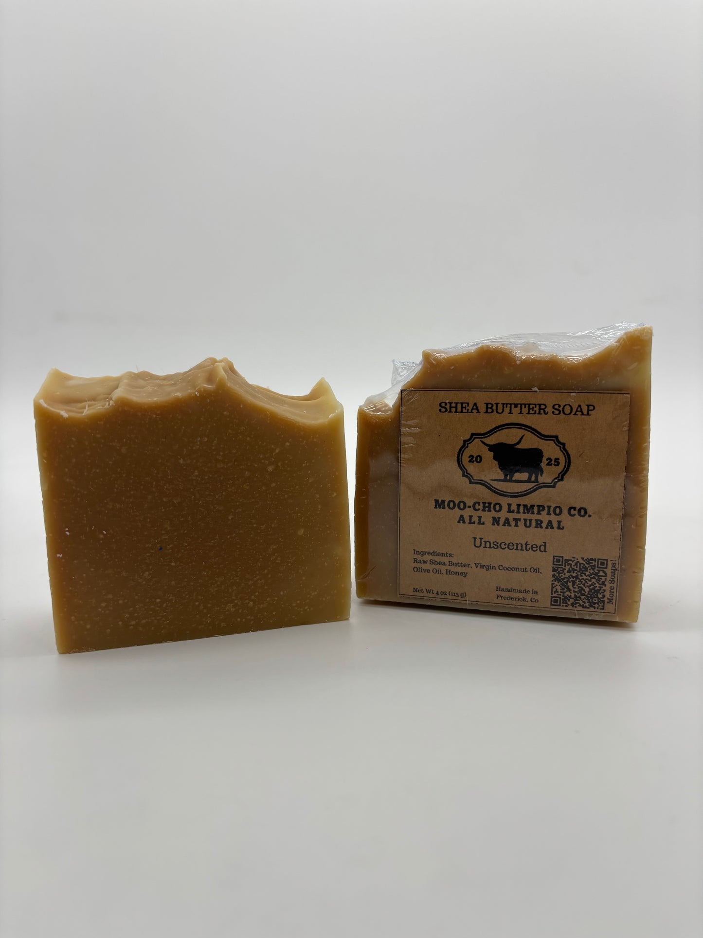 Unscented Bar Soap – All Natural & Fragrance-Free | Shea Butter, Coconut Oil & Honey | Moo-Cho Limpio Co.