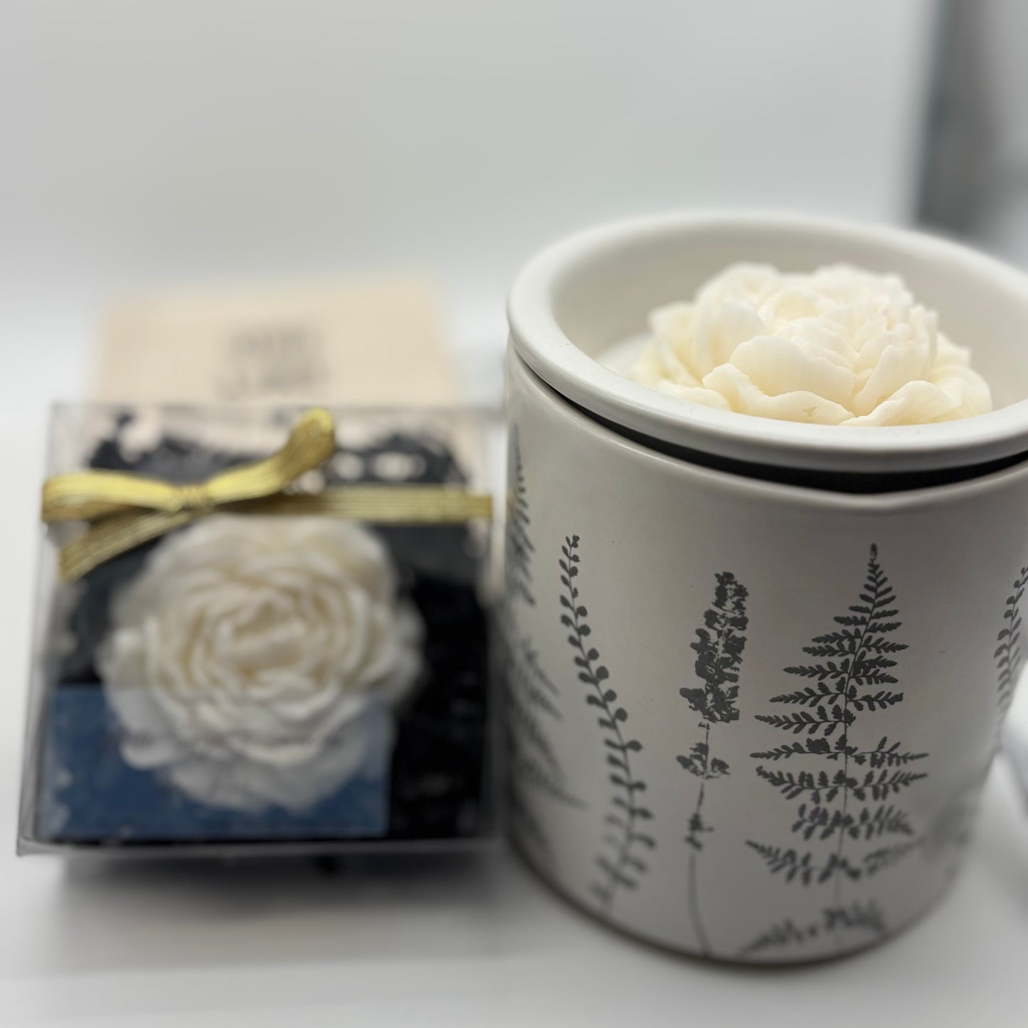 Peony Wax Melt Gift Box | Hand-Poured Soy Wax Flower | Floral Wax Melt Gift |
