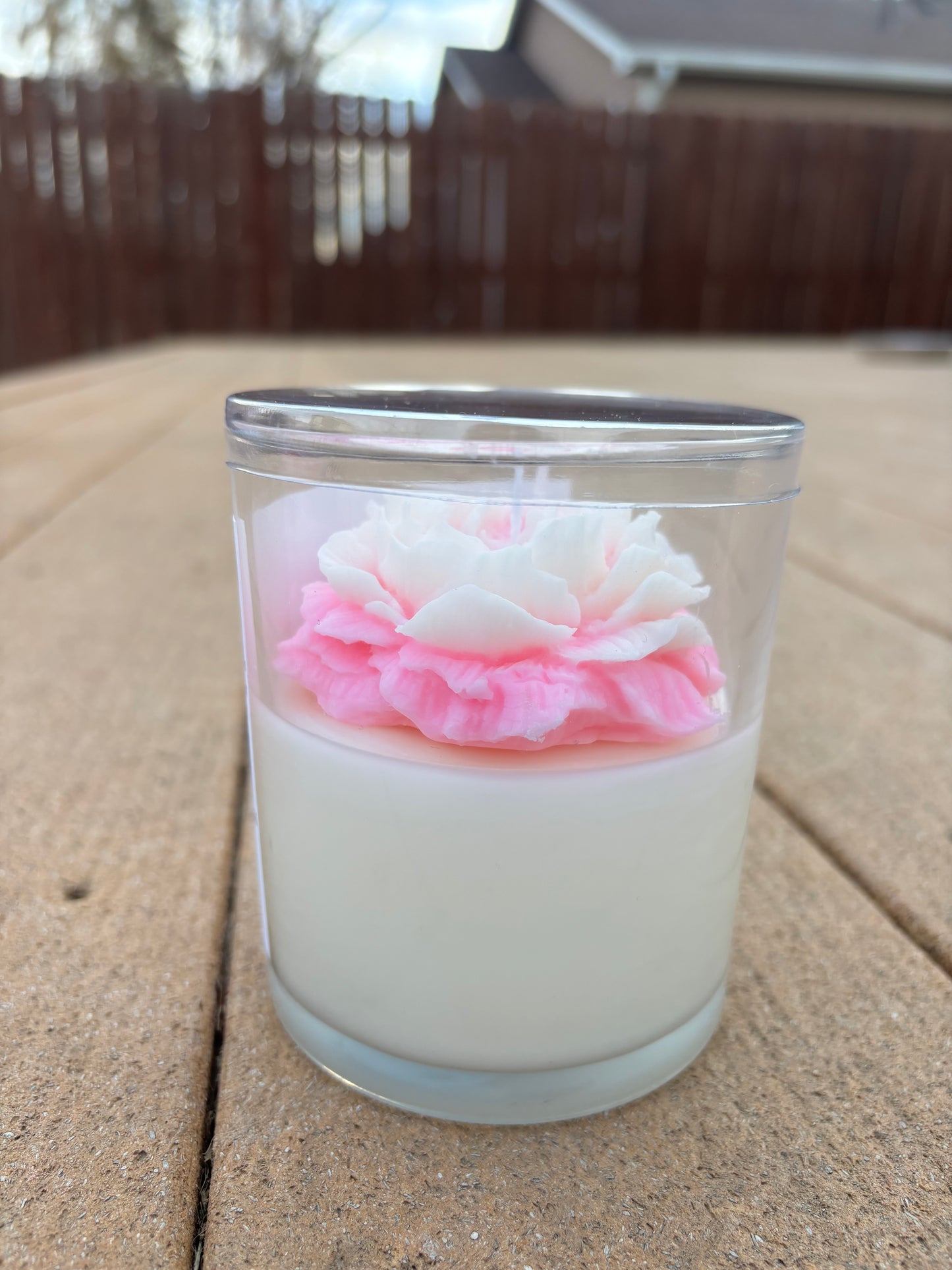 She Is Beautiful Candle | Psalm 139:14 Floral Scripture Candle | Peony Flower Candle Gift | Christian Home Decor | 10 oz