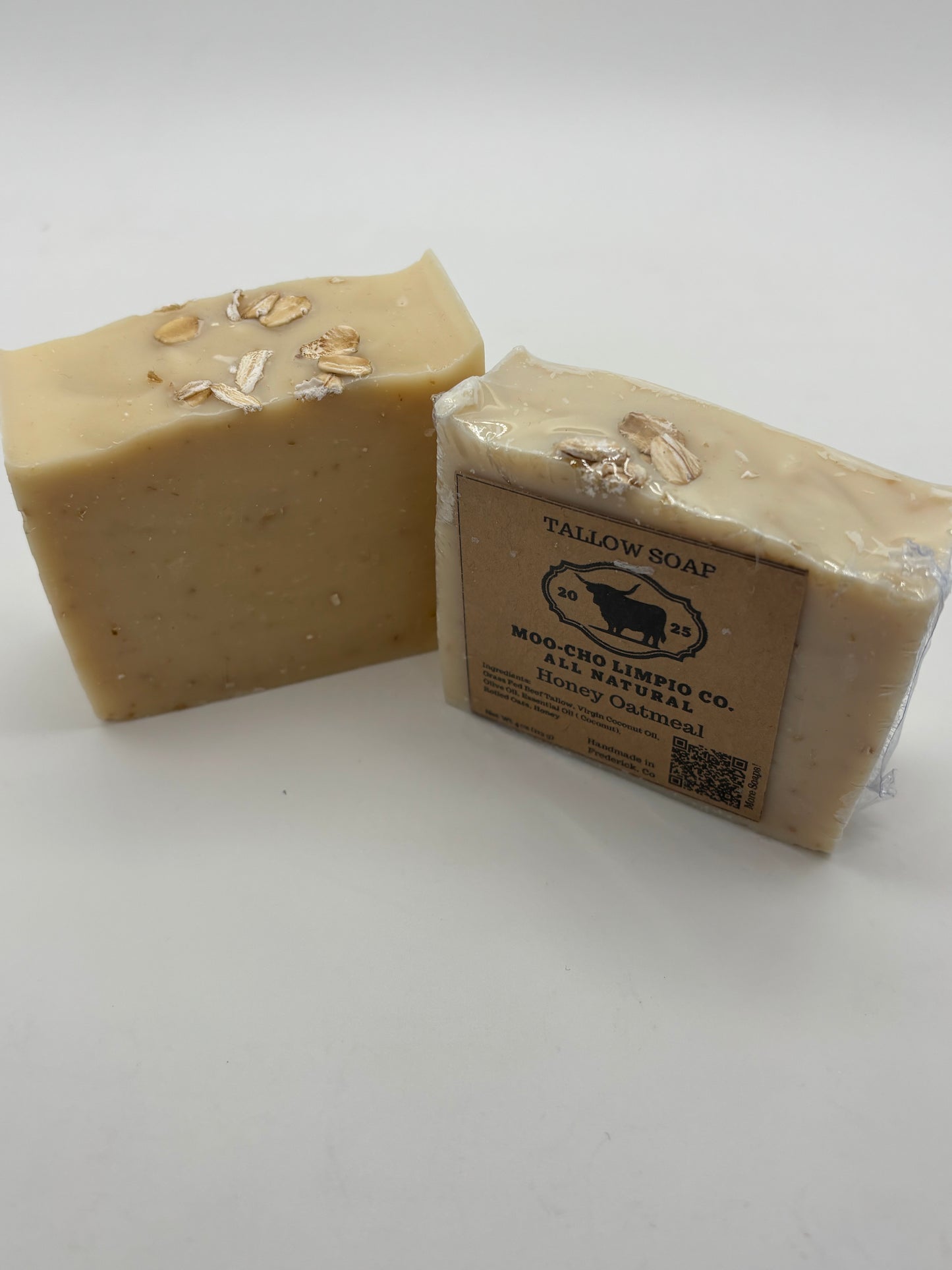 Honey Oatmeal Tallow Soap – All Natural | Moo-Cho Limpio Co.