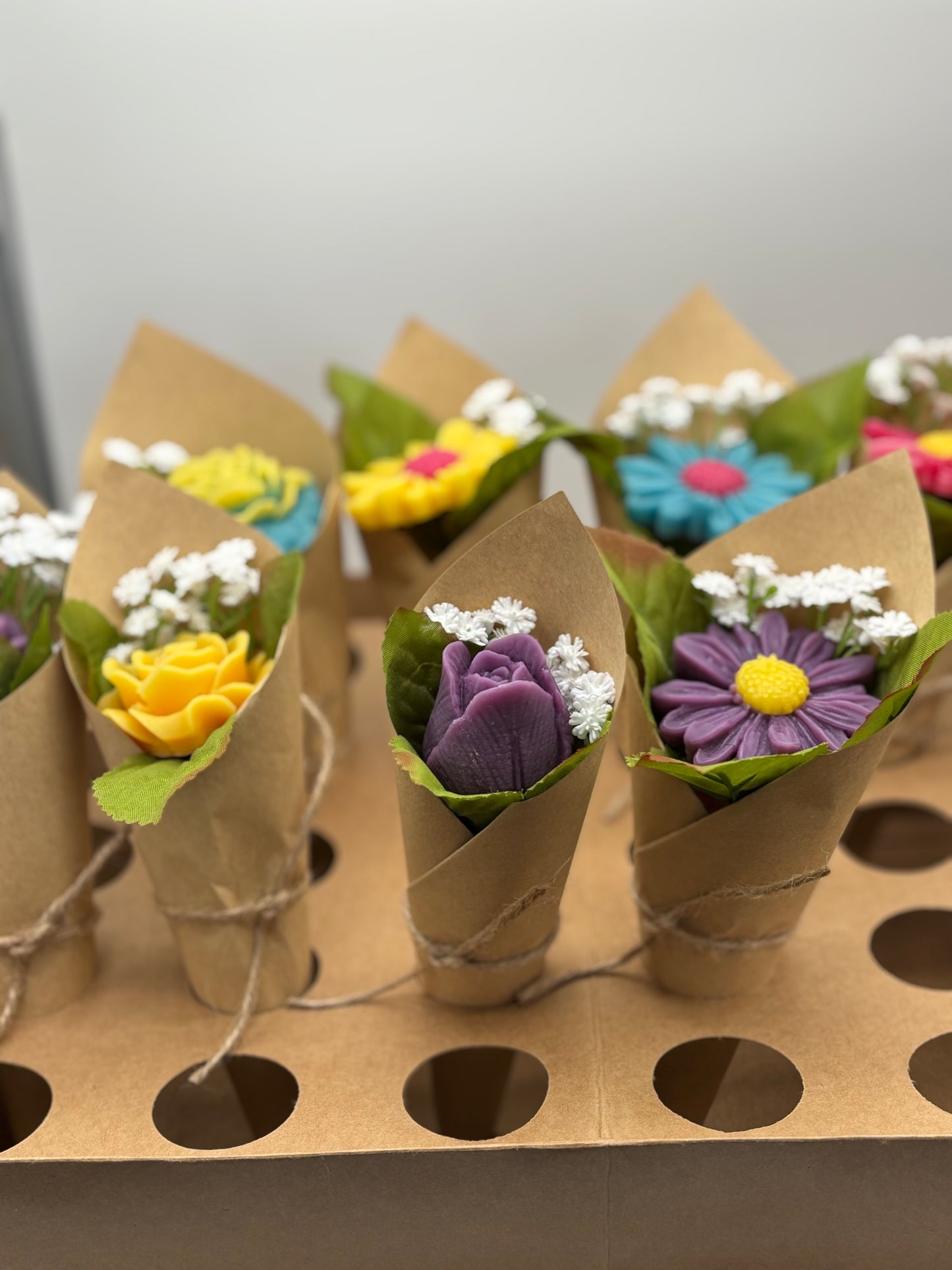 Single Flower Wax Melt – Buy 3 get 1 Free- Handcrafted Soy Wax with Personalized Tag