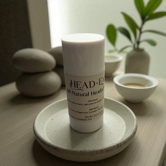 Headache Relief Balm Stick – Natural Essential Oil Roll On with Peppermint, Lavender, Frankincense & Eucalyptus | Soothing Aromatherapy Tension Stick