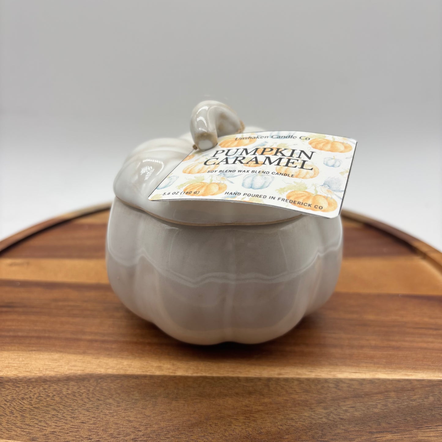 Pumpkin Caramel Crunch Candle – 5.3 oz Pumpkin-Shaped Jar