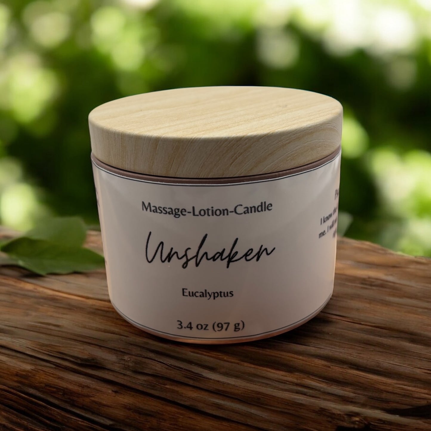 Massage Oil Candle — Faith Based-Bible Verse