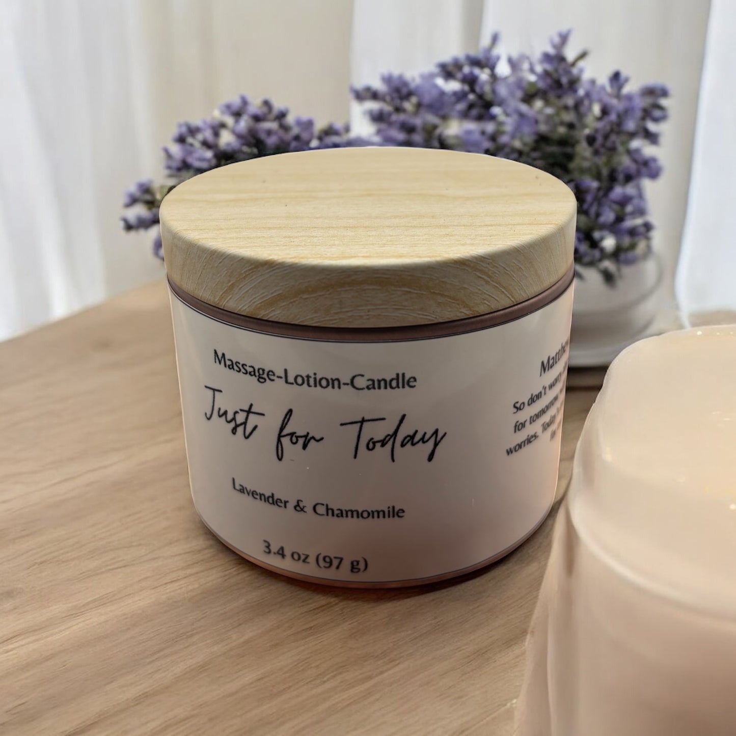 Massage Oil Candle — Faith Based-Bible Verse